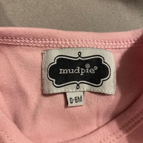 Mudpie Girls 0-6M Ruffle Sleeveless Onesie - Picture 3 of 4